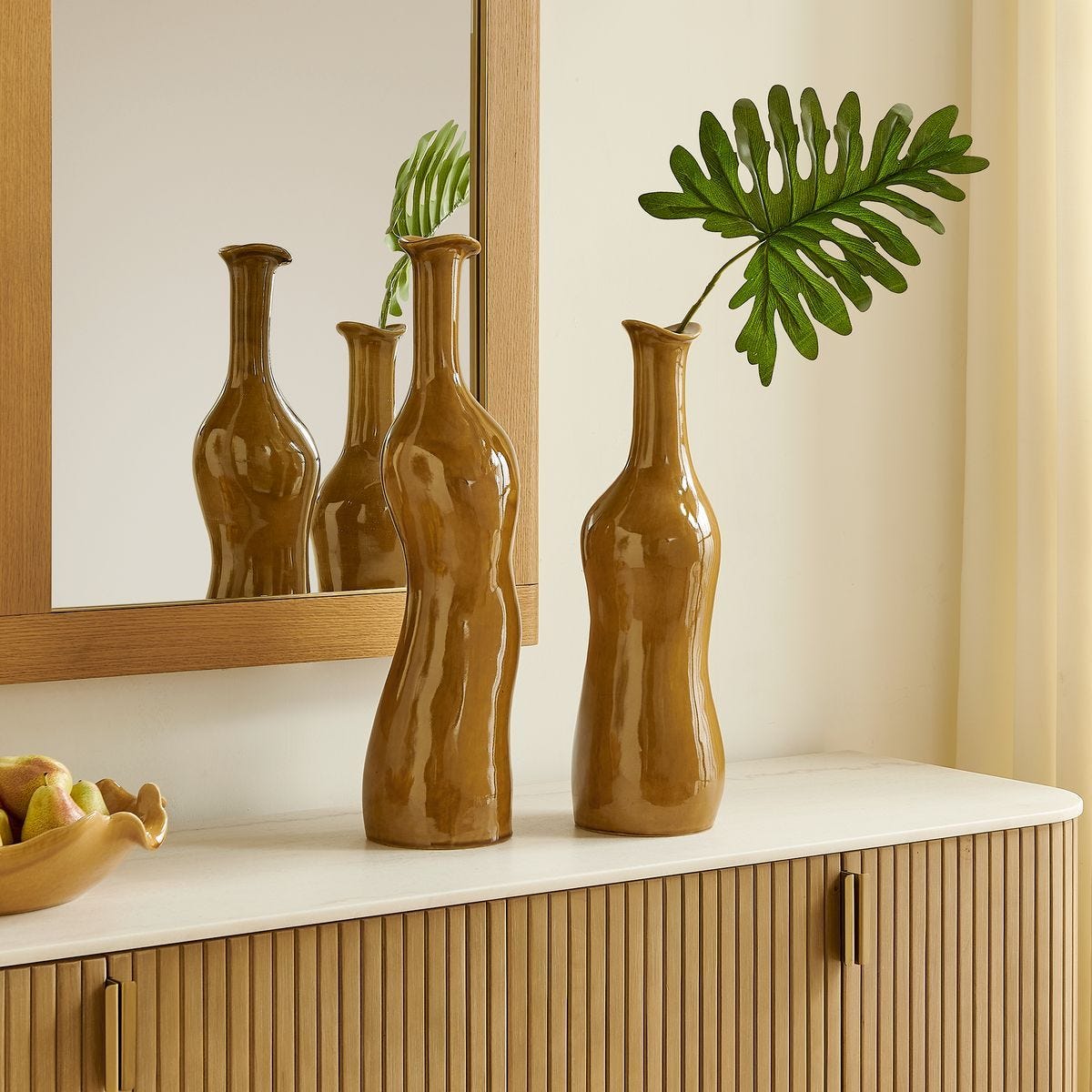 Sienna Flow Indoor-Outdoor Bottle Vases, S/2 - modern accessories for a personalized living space | Image 1 | InSTYLE Home & Rugs