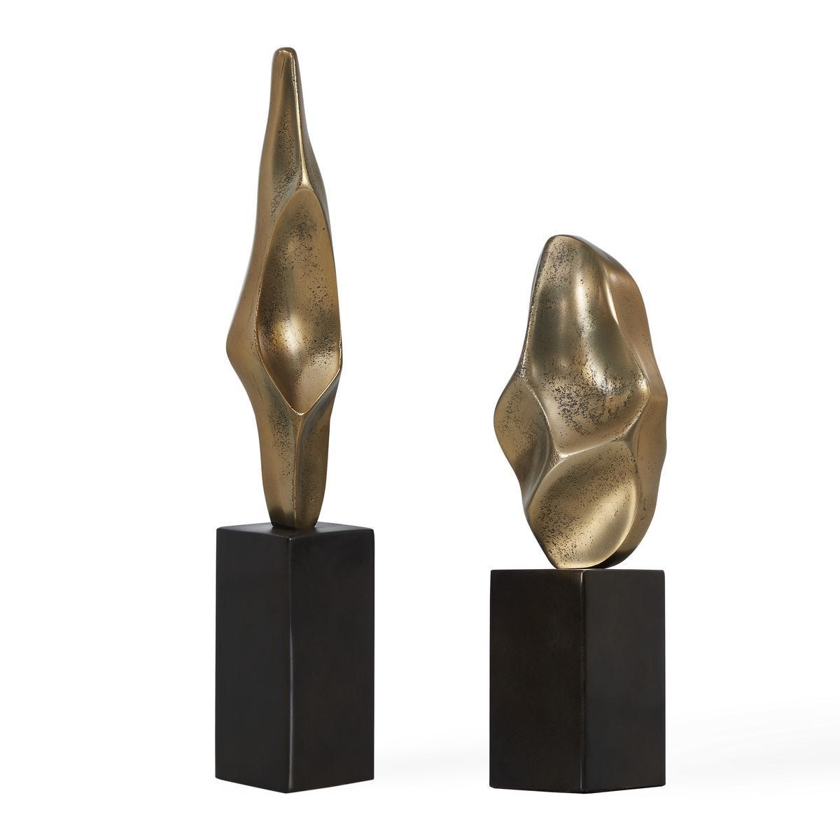 Fluid Geometry Sculptures, S/2 - stylish home accessories to complete your decor | Image 1 | InSTYLE Home & Rugs