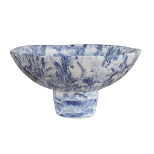 Indigo Marble Pedestal Bowl - stylish decorative bowl to enhance your home decor | Image 2 | InSTYLE Home & Rugs
