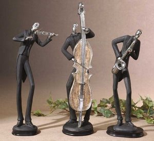 Musicians Figurines, S/3 - decor accents and accessories for every room | Image 1 | InSTYLE Home & Rugs