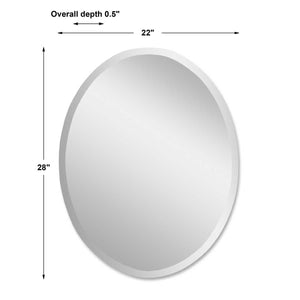 Vanity Oval Mirror - perfect for enhancing light and creating a sense of space | Image 3 | InSTYLE Home & Rugs
