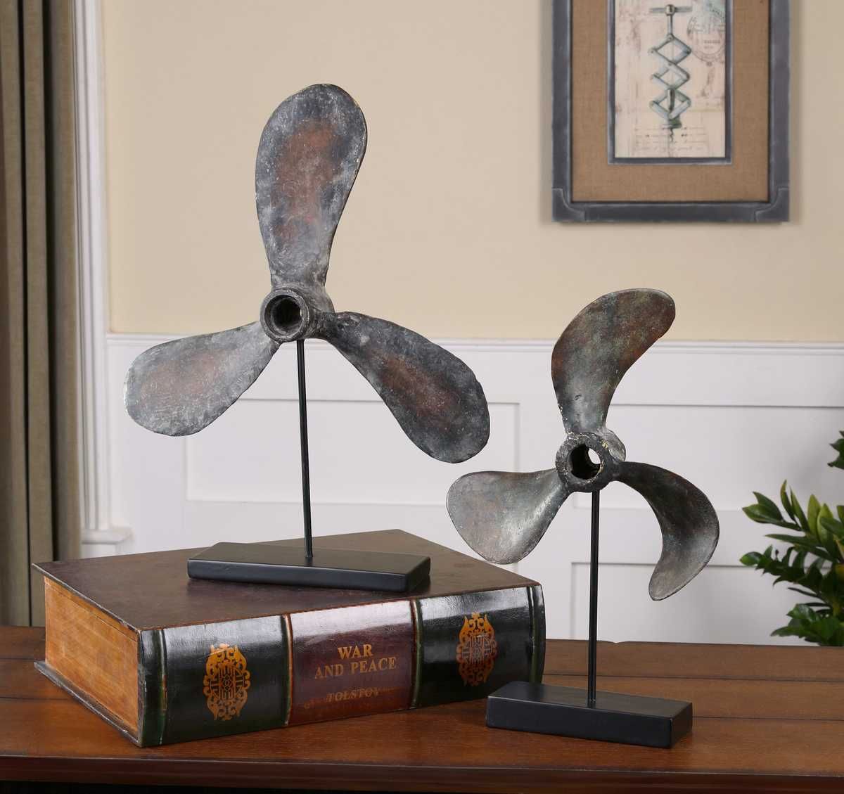 Propellers Sculpture, S/2 - stylish home accessories to complete your decor | Image 1 | InSTYLE Home & Rugs