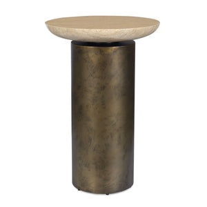Oslo Indoor-Outdoor Accent Table, Brass, 2 Cartons - chic accent table for contemporary home interiors | Image 1 | InSTYLE Home & Rugs