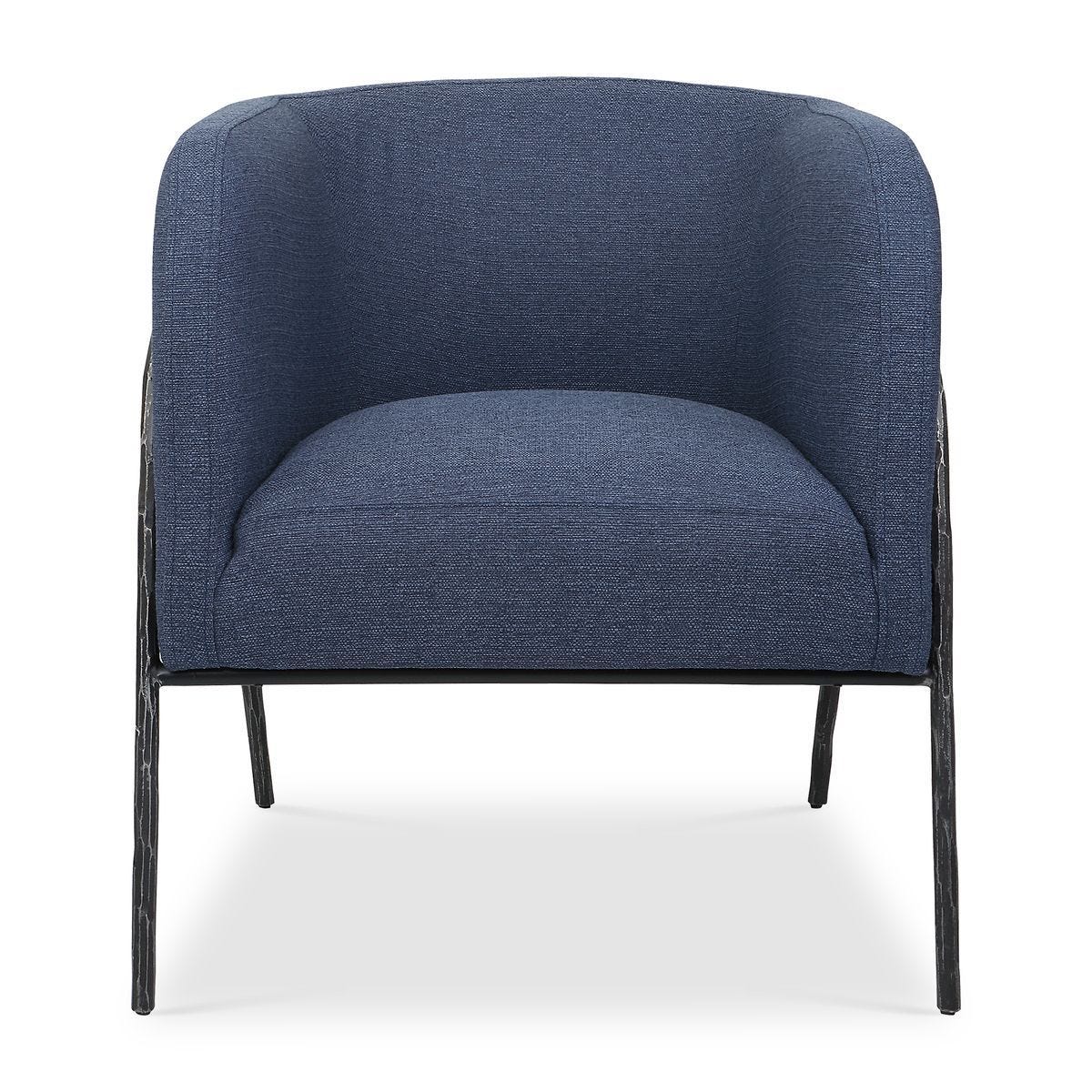 Jacobsen Accent Chair, Denim - modern accent chair with comfortable cushioning and sleek design | Image 1 | InSTYLE Home & Rugs