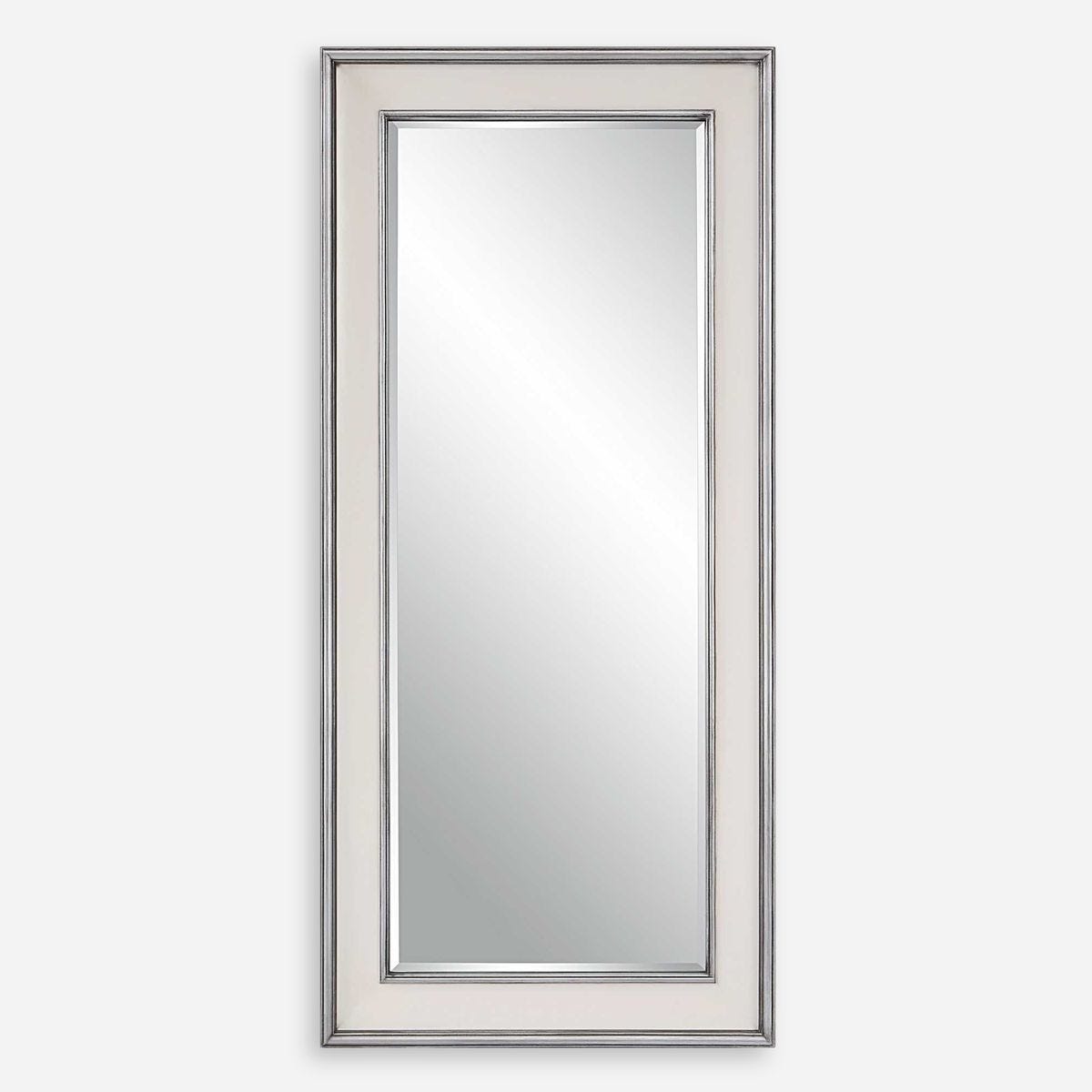 32 x 70 Metallic Trim Leaner Mirror - full-length mirror for creating the illusion of space and light | Image 2 | InSTYLE Home & Rugs