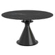 Calisto Round Pedestal Dining Table w/Extension in Black