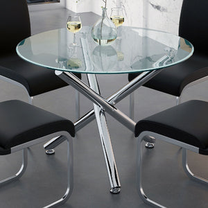 Solara II Round Dining Table - perfect for family meals | Image 2 | InSTYLE Home & Rugs