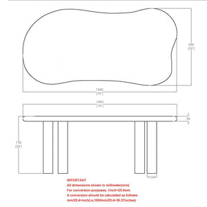 Zaloa Organic Dining Table, 78" - elegant tables for dining rooms | Image 8 | InSTYLE Home & Rugs