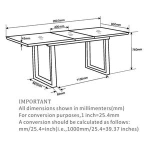 Gavin Dining Table with Extension, 63"-79" - elegant tables for dining rooms | Image 8 | InSTYLE Home & Rugs