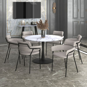 Zilo Round Pedestal Dining Table, 48" - elegant tables for dining rooms | Image 15 | InSTYLE Home & Rugs