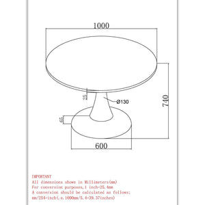 Zilo Round Pedestal Dining Table, 40" - perfect for family meals | Image 16 | InSTYLE Home & Rugs