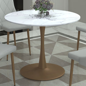 Zilo Round Pedestal Dining Table, 40" - perfect for family meals | Image 3 | InSTYLE Home & Rugs