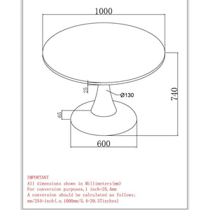Zilo Round Pedestal Dining Table, 40" - stylish dining tables for gatherings | Image 9 | InSTYLE Home & Rugs