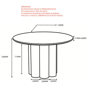 Seaton Round Dining Table, 47" - stylish dining tables for gatherings | Image 8 | InSTYLE Home & Rugs