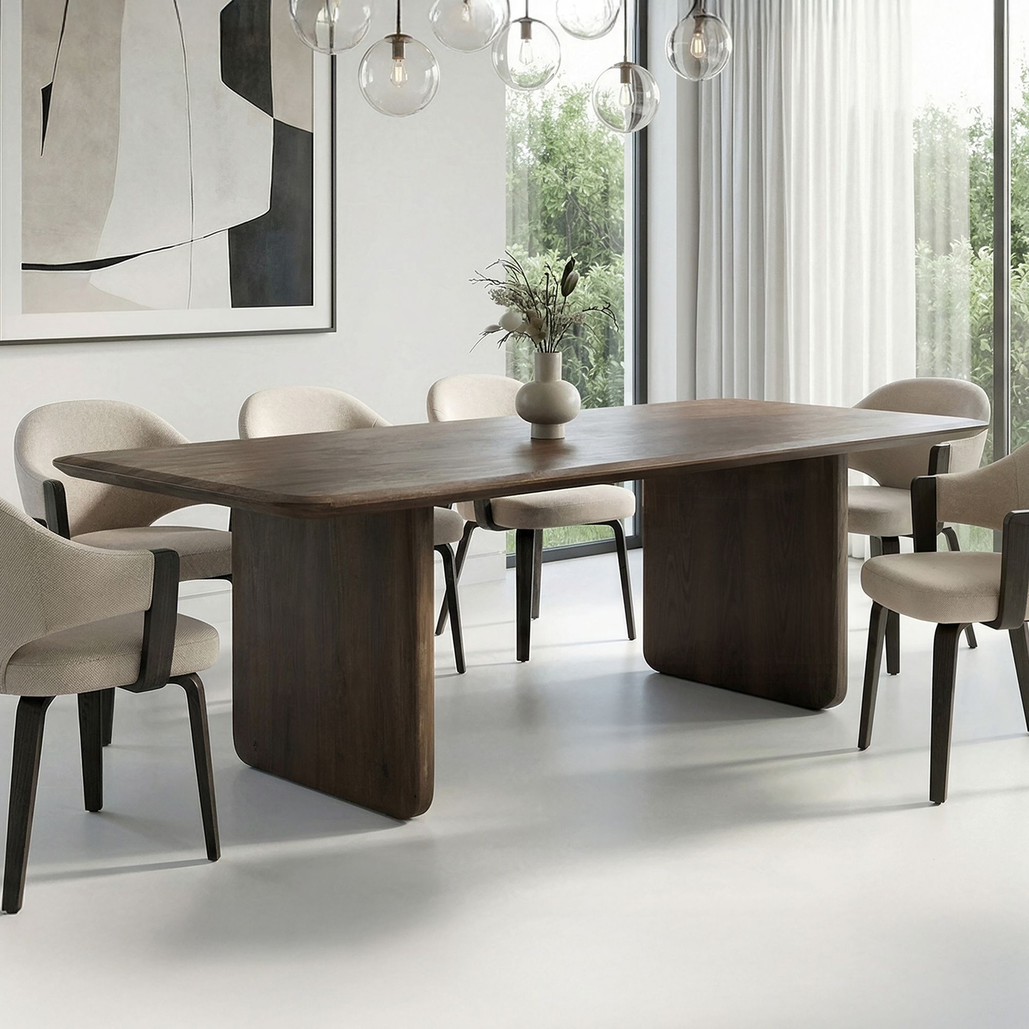 Bazul Rectangular Dining Table, 78" - perfect for family meals | Image 2 | InSTYLE Home & Rugs