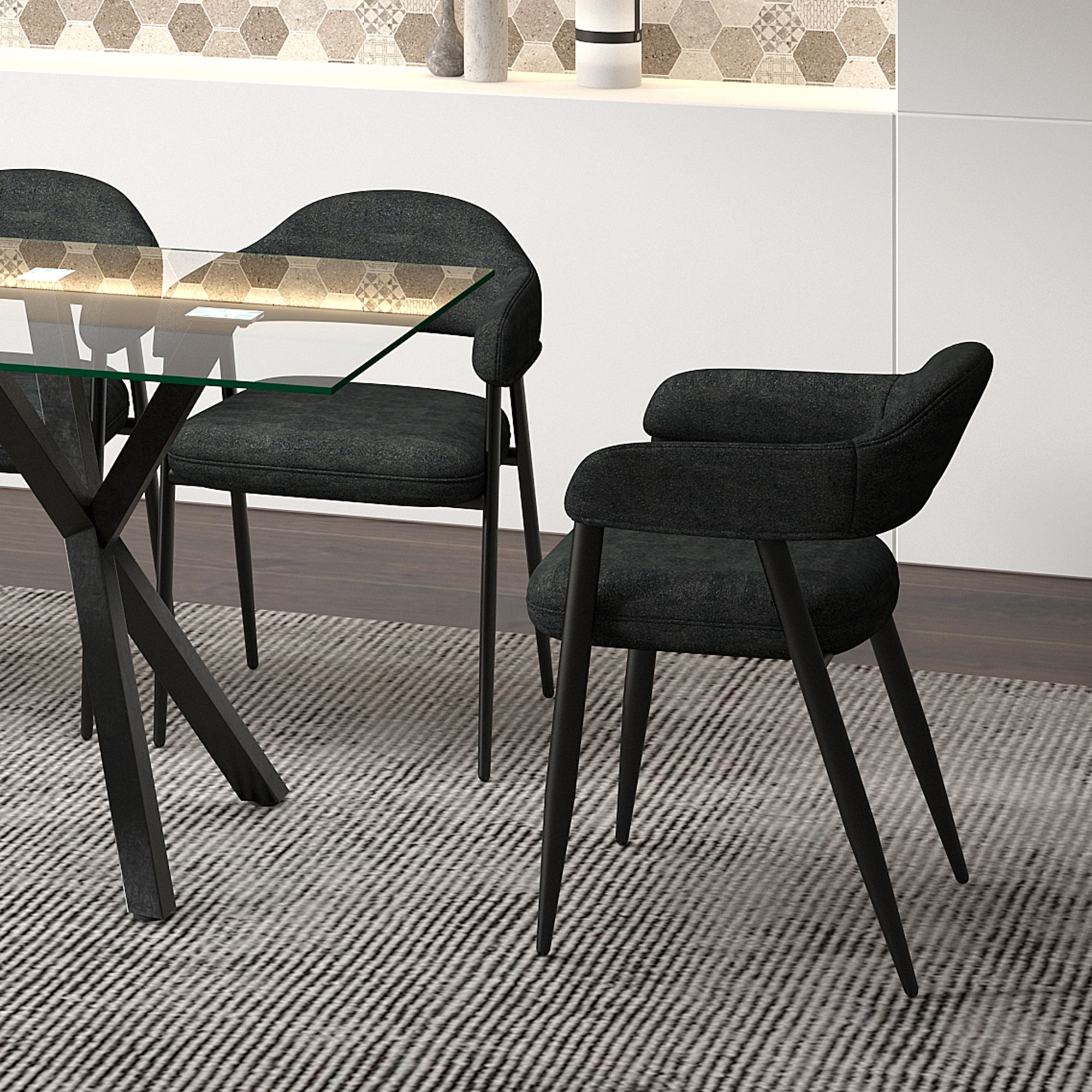 Archer Dining/Lounge Chair, Set of 2 - durable construction for long-lasting use | Image 2 | InSTYLE Home & Rugs