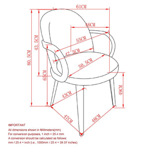 Celest Dining/Lounge Chair, Set of 2 - comfortable seating for dining and office spaces | Image 9 | InSTYLE Home & Rugs