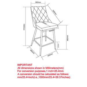 Devo 26" Counter Stool, Set of 2 - perfect for modern counters | Image 10 | InSTYLE Home & Rugs