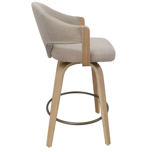 Freya 26" Counter Stool with Swivel, Set of 2 - sleek stools for kitchen bars | Image 5 | InSTYLE Home & Rugs
