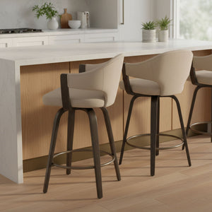 Freya 26" Counter Stool with Swivel, Set of 2 - sleek stools for kitchen bars | Image 10 | InSTYLE Home & Rugs