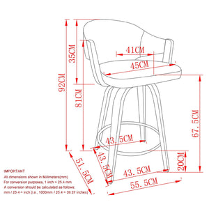 Freya 26" Counter Stool with Swivel, Set of 2 - sleek stools for kitchen bars | Image 16 | InSTYLE Home & Rugs