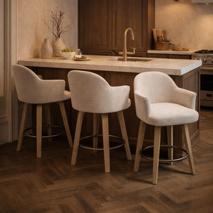 Torra 26" Counter Stool with Swivel, Set of 2 - ergonomic design for comfort | Image 3 | InSTYLE Home & Rugs