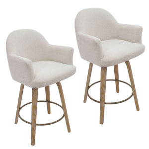 Torra 26" Counter Stool with Swivel, Set of 2 - ergonomic design for comfort | Image 8 | InSTYLE Home & Rugs