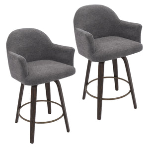 Torra 26" Counter Stool with Swivel, Set of 2 - ergonomic design for comfort | Image 15 | InSTYLE Home & Rugs