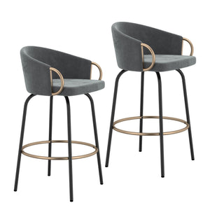 Lavo 26" Counter Stool with Swivel, Set of 2 - ergonomic design for comfort | Image 23 | InSTYLE Home & Rugs