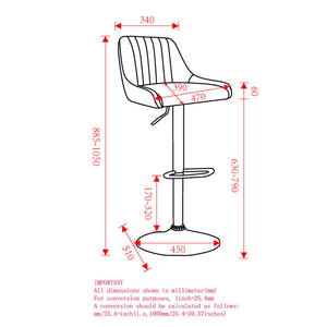 Kron Air-Lift Stool, Set of 2 - compact lift stool with smooth height adjustment mechanism | Image 24 | InSTYLE Home & Rugs