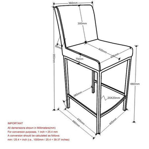 Porto 26" Counter Stool, Set of 2 - sleek stools for kitchen bars | Image 9 | InSTYLE Home & Rugs