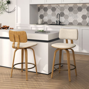 Zuni 26" Counter Stool with Swivel, Fabric - ergonomic design for comfort | Image 4 | InSTYLE Home & Rugs