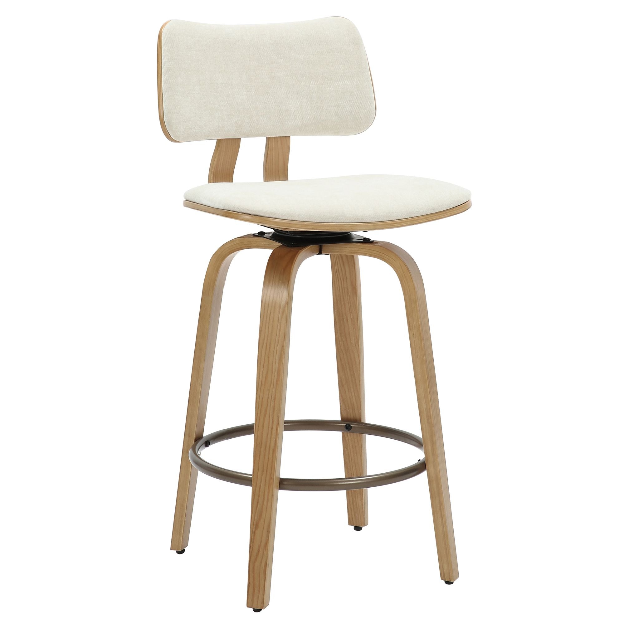 Zuni 26" Counter Stool with Swivel, Fabric - ergonomic design for comfort | Image 1 | InSTYLE Home & Rugs