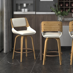 Hudson 26" Counter Stool with Swivel, Fabric - ergonomic design for comfort | Image 4 | InSTYLE Home & Rugs
