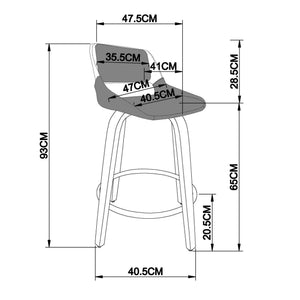 Hudson 26" Counter Stool with Swivel, Fabric - ergonomic design for comfort | Image 17 | InSTYLE Home & Rugs