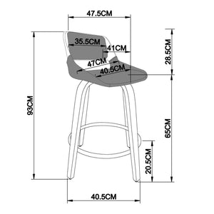 Hudson 26" Counter Stool with Swivel, Fabric - ergonomic design for comfort | Image 24 | InSTYLE Home & Rugs