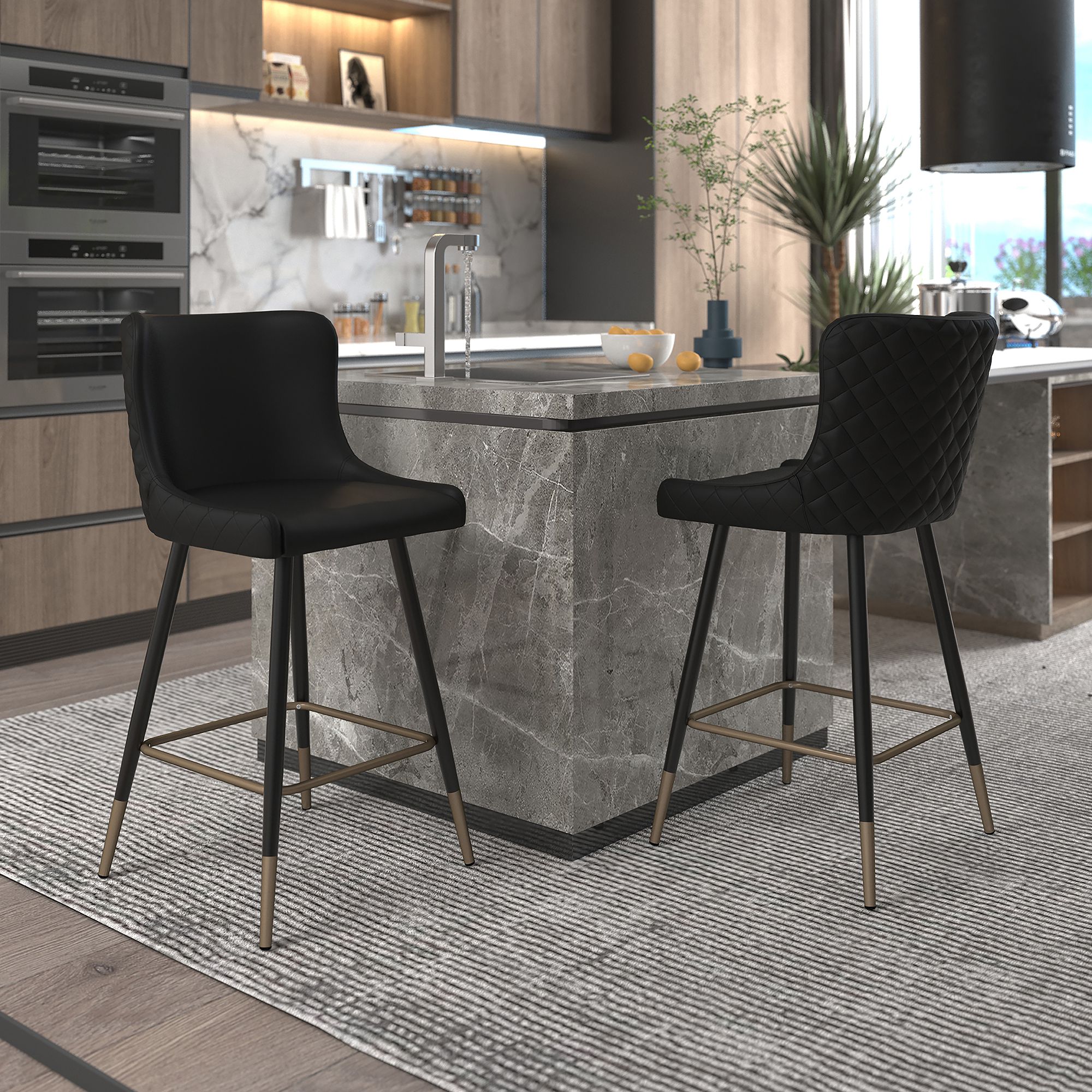 Xander 26" Counter Stool, set of 2, - perfect for modern counters | Image 2 | InSTYLE Home & Rugs