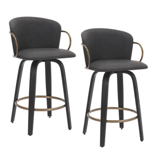 Lawson 26" Counter Stool with Swivel, Set of 2 - sleek stools for kitchen bars | Image 8 | InSTYLE Home & Rugs