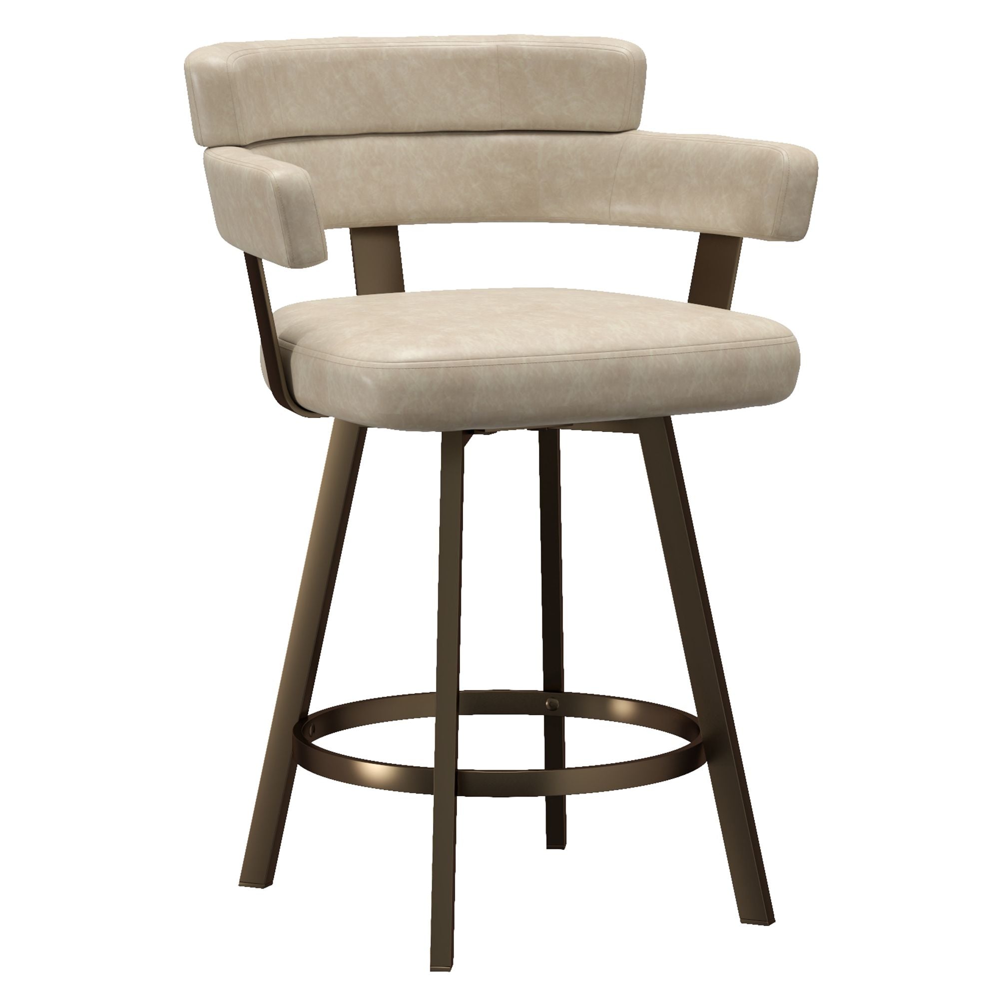Oberon 26" Counter Stool with Swivel, set of 2 - sleek stools for kitchen bars | Image 2 | InSTYLE Home & Rugs