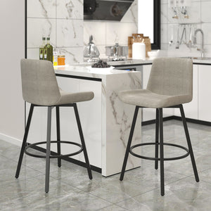 Fern 26" Counter Stool with Swivel, Set of 2 - ergonomic design for comfort | Image 4 | InSTYLE Home & Rugs