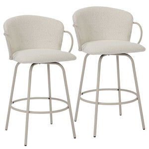 Kalani 26" Counter Stool with Swivel, Set of 2 - ergonomic design for comfort | Image 8 | InSTYLE Home & Rugs