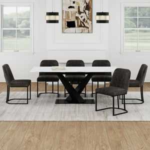 Julius/Dario 7pc Dining Set - stylish chairs for any table | Image 1 | InSTYLE Home & Rugs