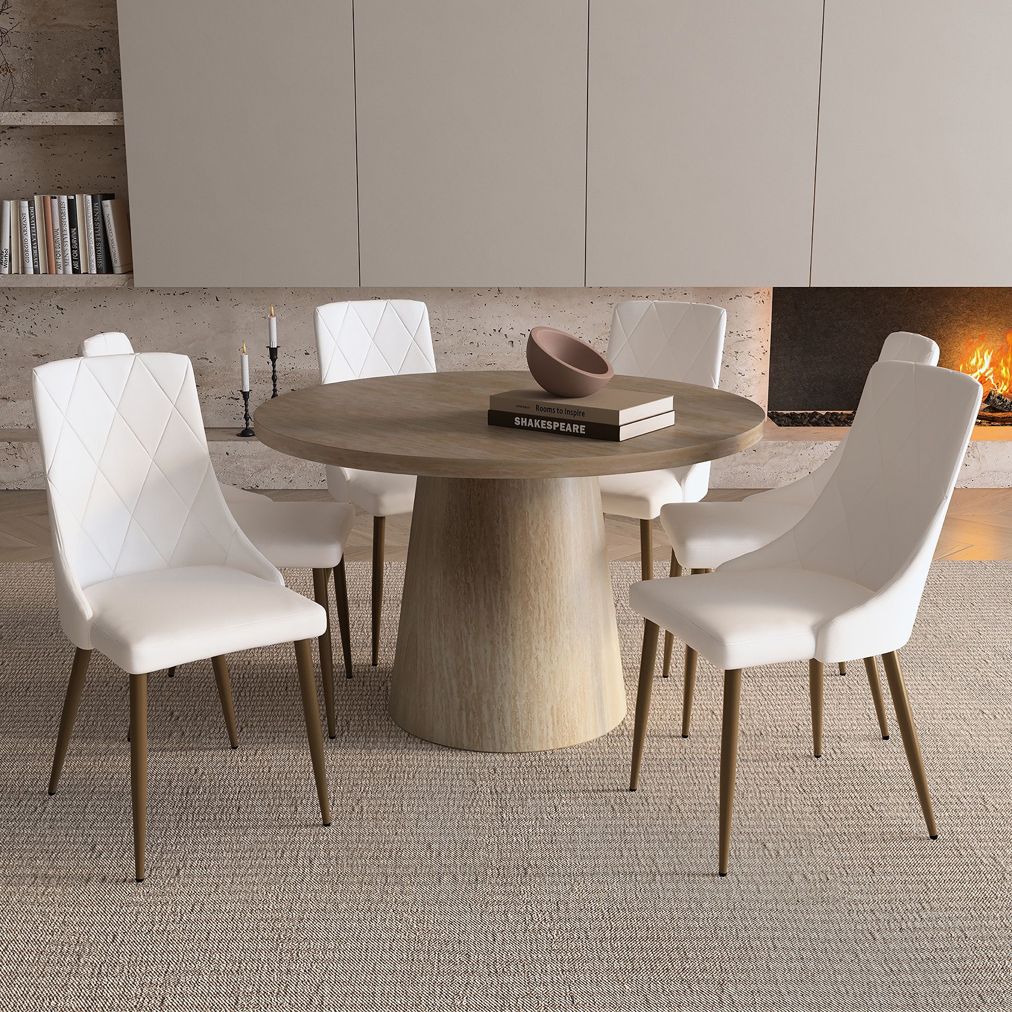 Godiva/Antoine 7pc Dining Set - elegant seating for dining areas | Image 1 | InSTYLE Home & Rugs