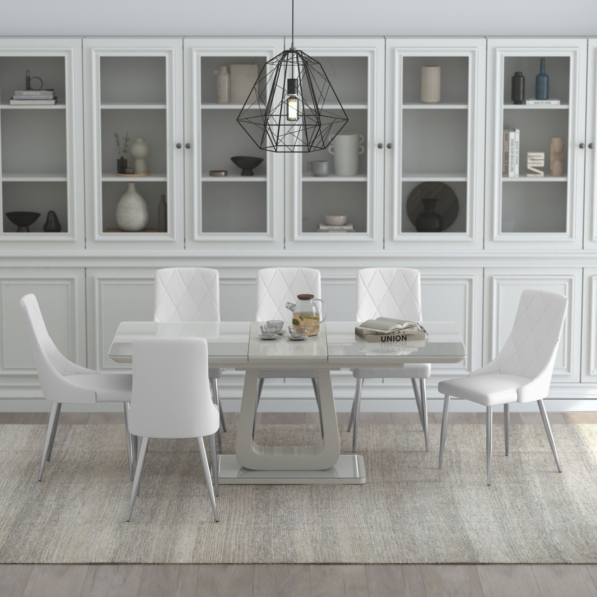 Corvus and Devo 7pc Dining Set - comfortable dining experience | Image 1 | InSTYLE Home & Rugs
