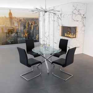 Solara and Maxim 5pc Dining Set - stylish chairs for any table | Image 1 | InSTYLE Home & Rugs