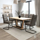 Forna/Brodi 7pc Dining Set in Natural Table with Charcoal Chair