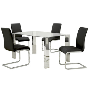 Frankfurt and Maxim 5pc Dining Set - elegant seating for dining areas | Image 1 | InSTYLE Home & Rugs