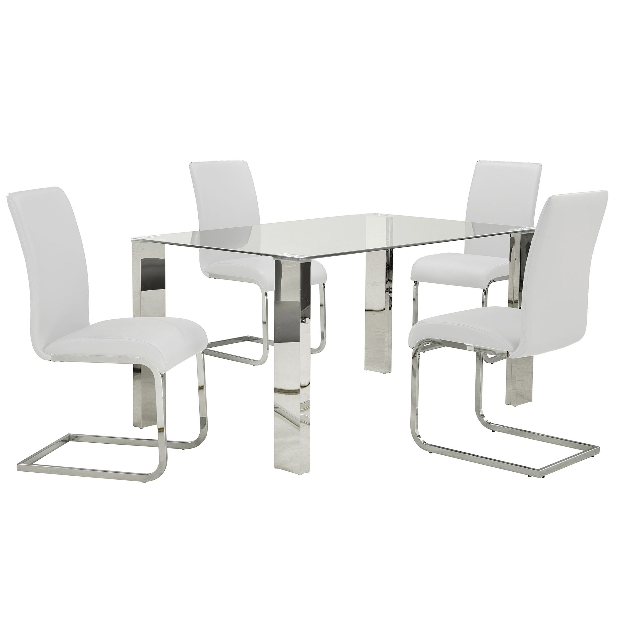 Frankfurt/Maxim 5pc Dining Set - elegant seating for dining areas | Image 1 | InSTYLE Home & Rugs