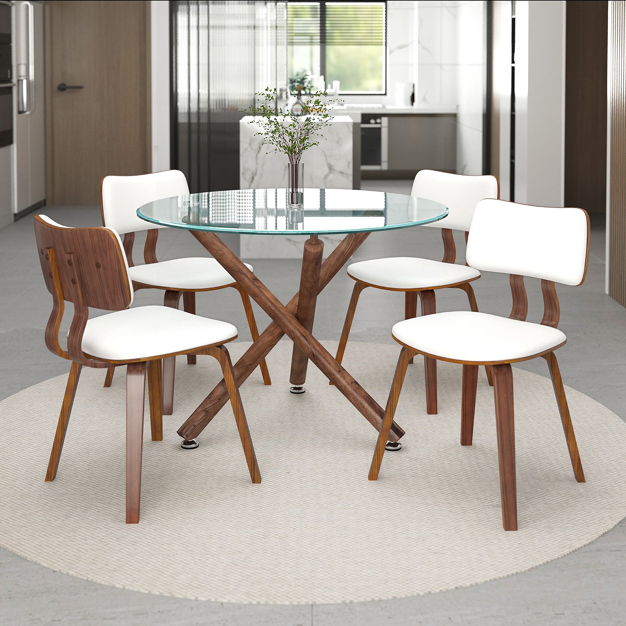Rocca/Zuni 5pc Dining Set - stylish chairs for any table | Image 1 | InSTYLE Home & Rugs