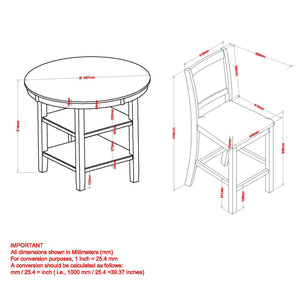Samuel 5pc Pub set - modern dining set for stylish and functional dining room | Image 8 | InSTYLE Home & Rugs